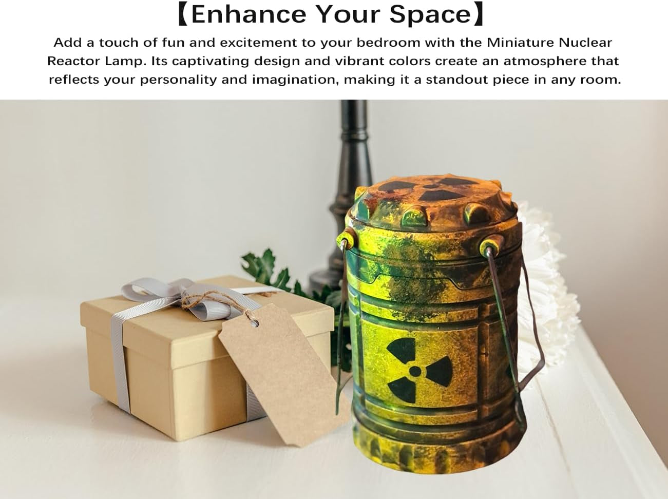 Miniature Nuclear Reactor Lantern/Lamp, Portable Camping Lantern, Collapsible Camping Lantern, Funny Lamp for Bedroom, Lantern Centerpieces for Tables, Funny Lamp (1PCS)