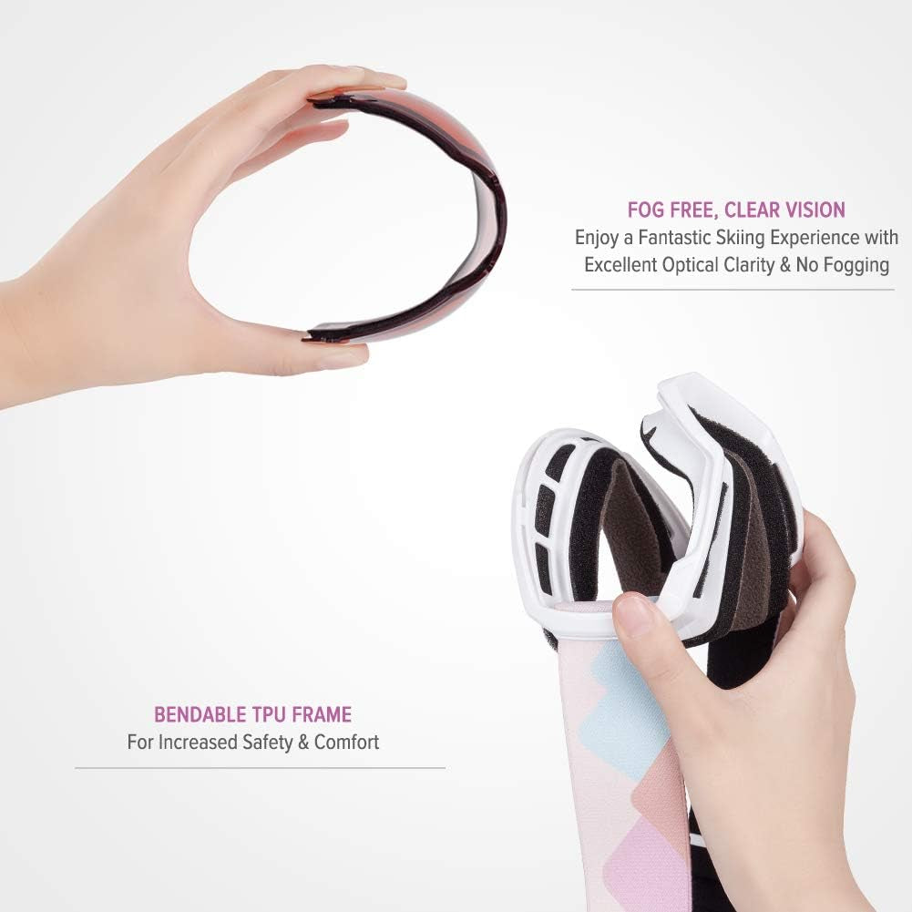 Kids Ski Goggles, Snowboard Goggles - Youth Snow Goggles