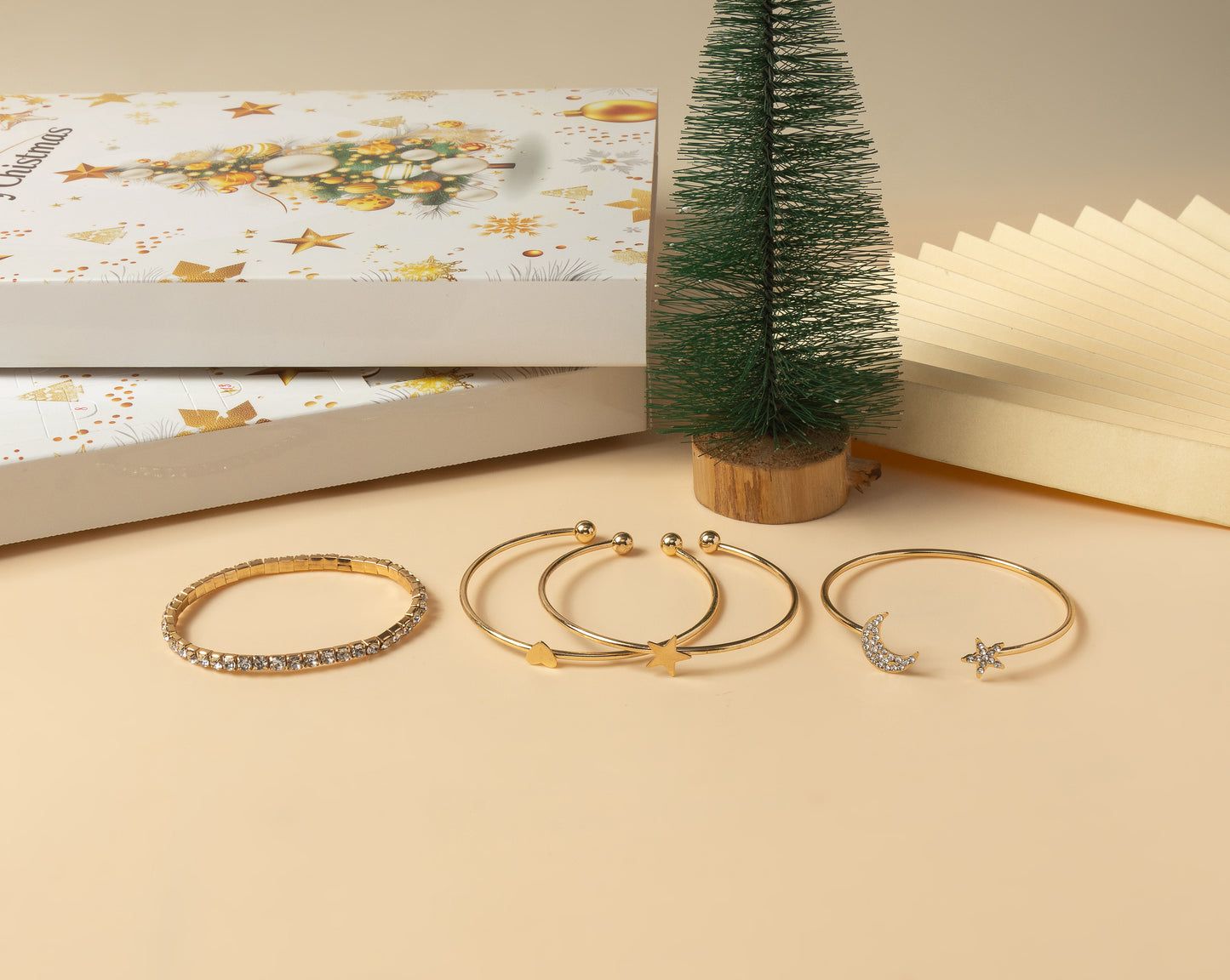 Jewelry Advent 24 Day Countdown To Christmas Calendar Fashion Bracelet Necklace Earring Rings For Adult Women & Teen Girls