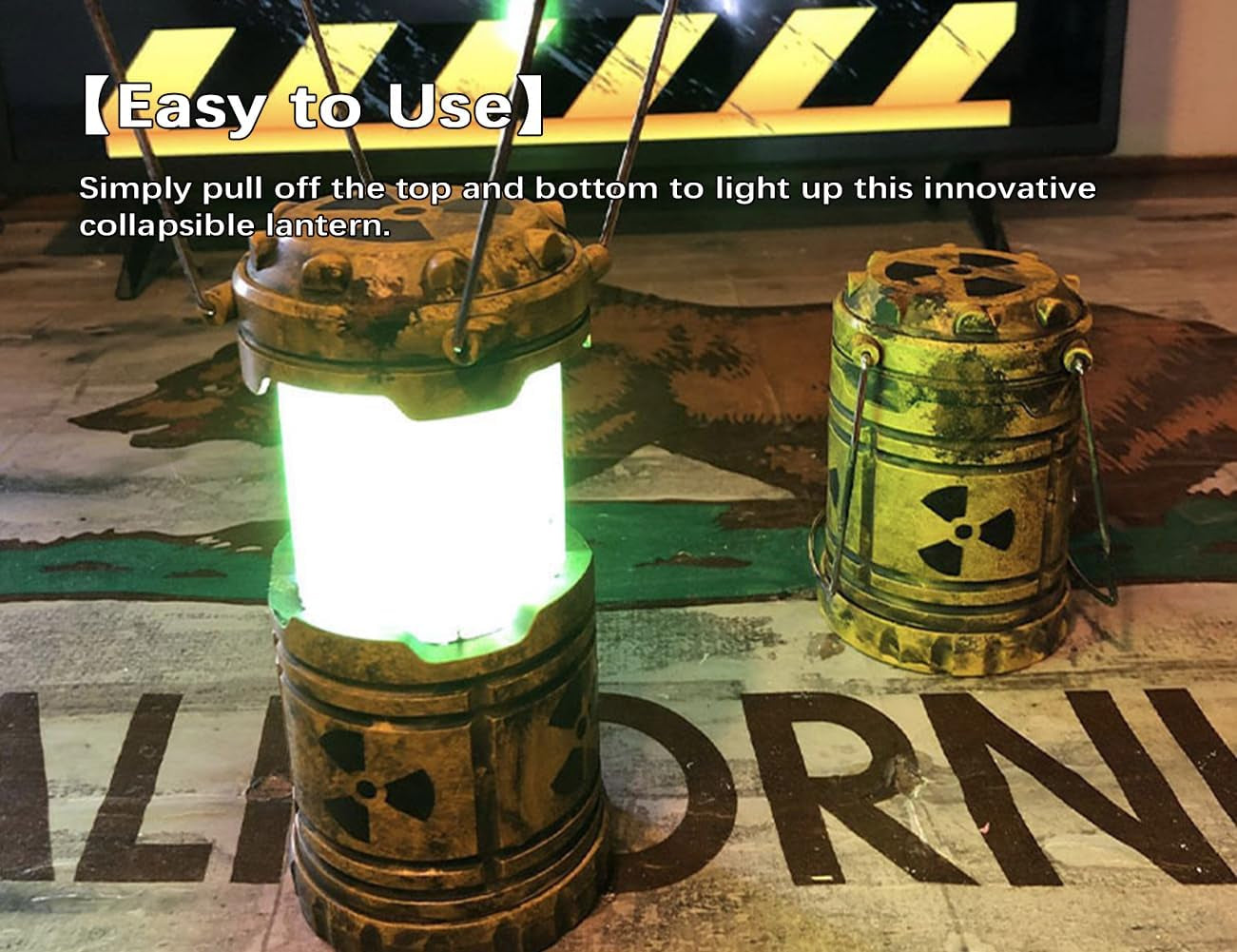 Miniature Nuclear Reactor Lantern/Lamp, Portable Camping Lantern, Collapsible Camping Lantern, Funny Lamp for Bedroom, Lantern Centerpieces for Tables, Funny Lamp (1PCS)