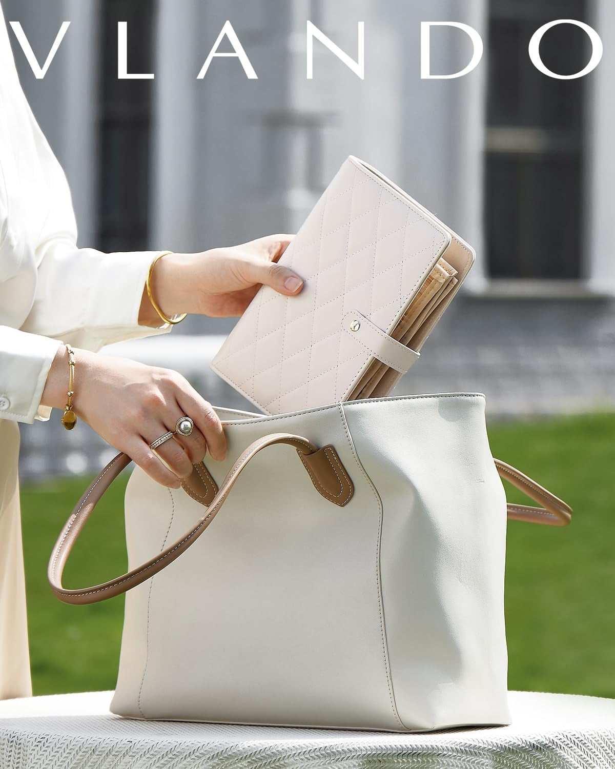 Travel Jewelry Organizer Case, Jewelry Storage Book Ring Binder with Clear Zipper Velvet Jewelry Pouches Bags for Rings,Necklace,Earrings,Valentines Day Gifts for Her-Cream White