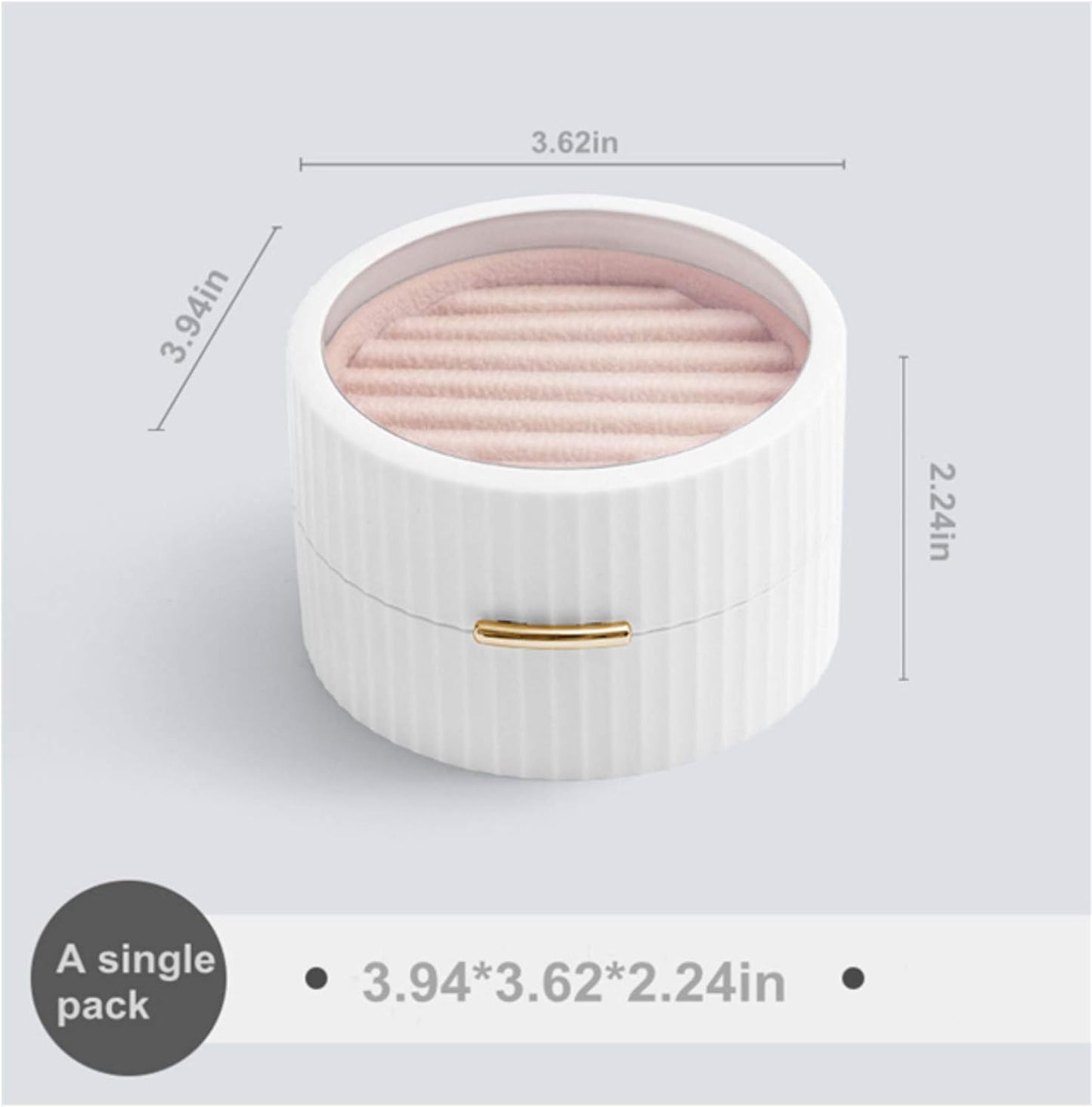 Small Jewelry Box, Macaron Portable Jewelry Box, Travel Jewelry Box, Used to Store Earrings, Necklaces, Bracelets, Rings. Suitable for Travel or Family Use. (White)