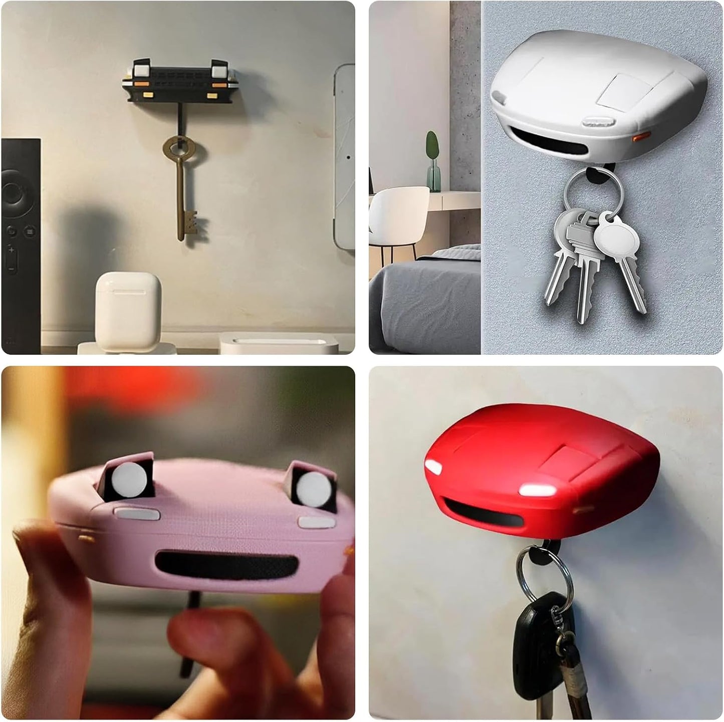 Car Open Headlights Key Holder Wall Mount Vintage Key Hangers Portable Key Hooks for Hallway Entrance Kitchen Key Holder