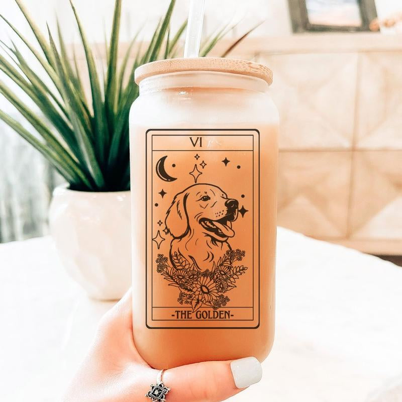 Dog Tarot Card Tumblers, Dog Mom Tumbler,