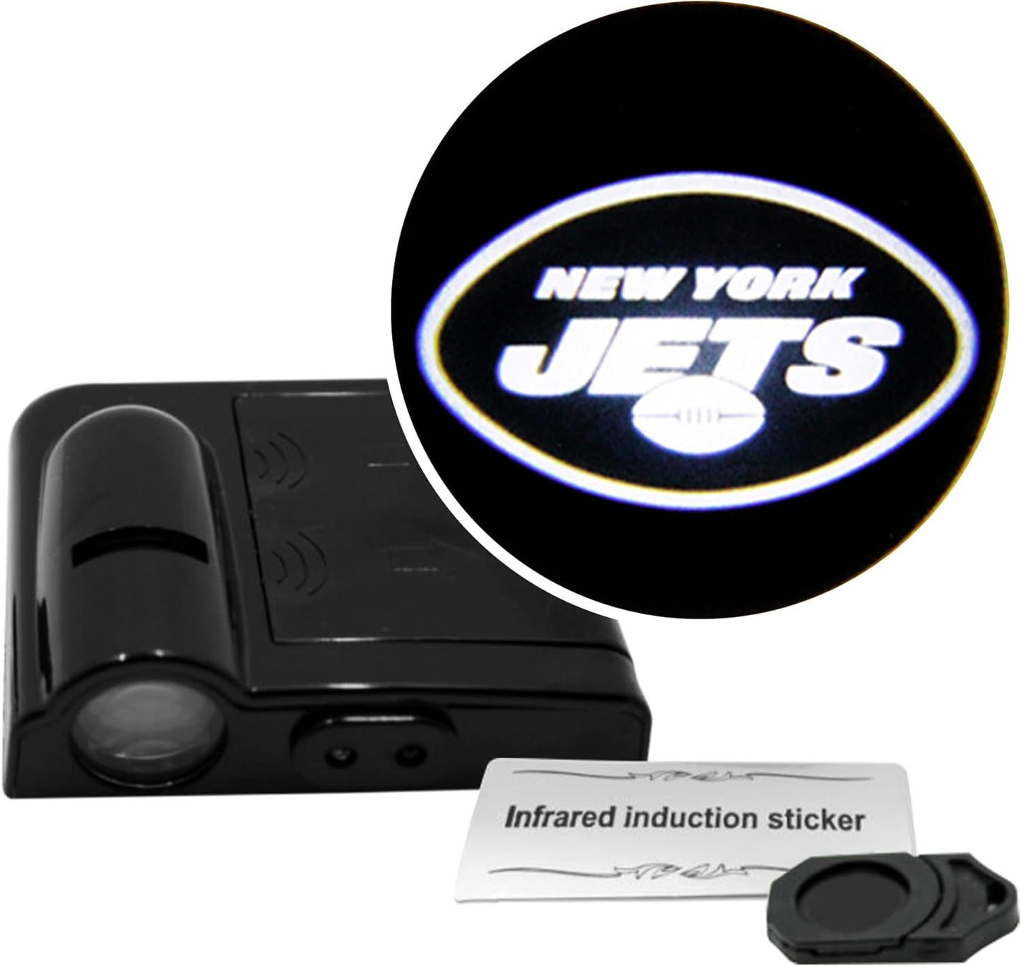 American Football Arizona Cardinals - Led Car Door Light - Wireless Led Projector with One Team Logo Slide - Compatible for Most Car Models - Battery-Operated, 2.5” X 2.5”