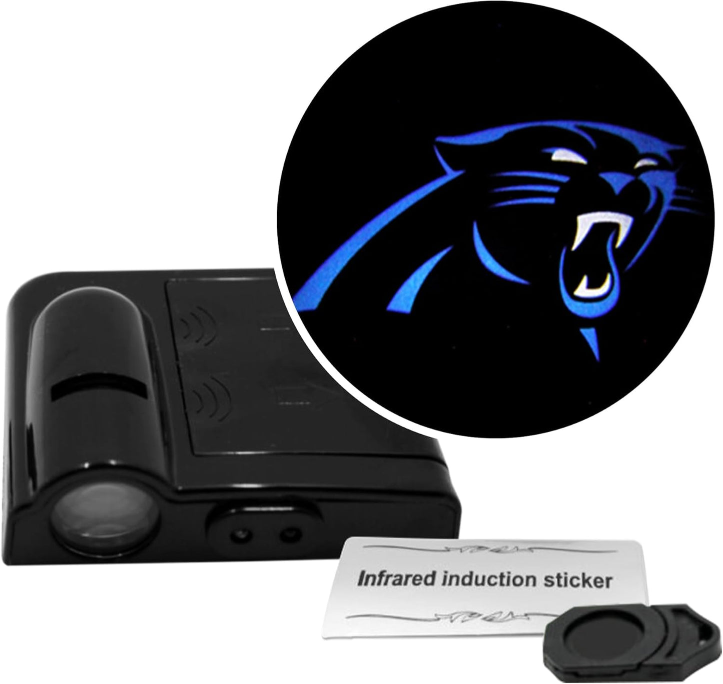 American Football Arizona Cardinals - Led Car Door Light - Wireless Led Projector with One Team Logo Slide - Compatible for Most Car Models - Battery-Operated, 2.5” X 2.5”