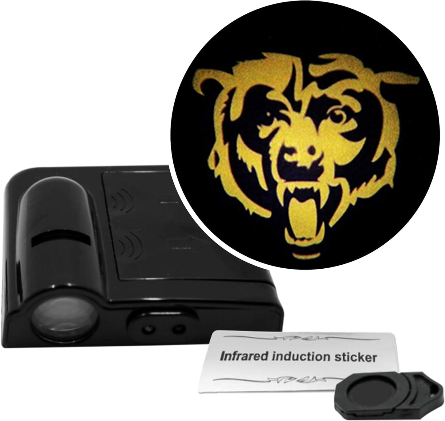 American Football Arizona Cardinals - Led Car Door Light - Wireless Led Projector with One Team Logo Slide - Compatible for Most Car Models - Battery-Operated, 2.5” X 2.5”