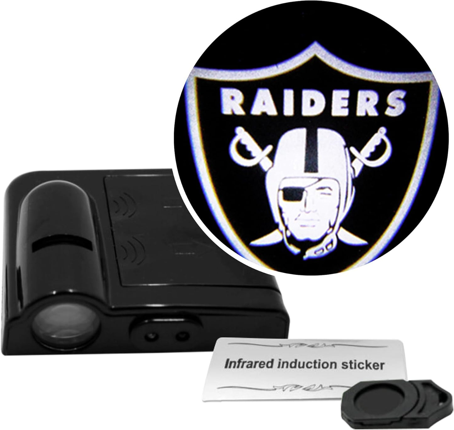 American Football Arizona Cardinals - Led Car Door Light - Wireless Led Projector with One Team Logo Slide - Compatible for Most Car Models - Battery-Operated, 2.5” X 2.5”