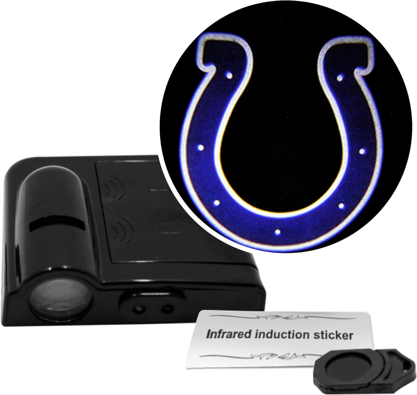 American Football Arizona Cardinals - Led Car Door Light - Wireless Led Projector with One Team Logo Slide - Compatible for Most Car Models - Battery-Operated, 2.5” X 2.5”