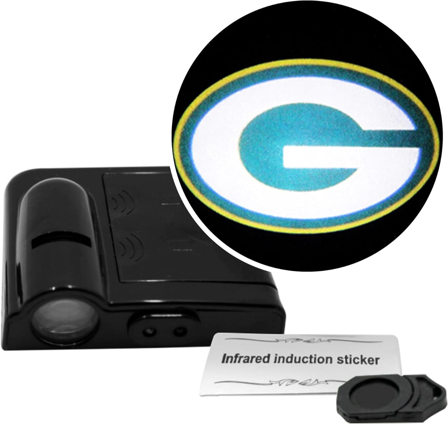 American Football Arizona Cardinals - Led Car Door Light - Wireless Led Projector with One Team Logo Slide - Compatible for Most Car Models - Battery-Operated, 2.5” X 2.5”