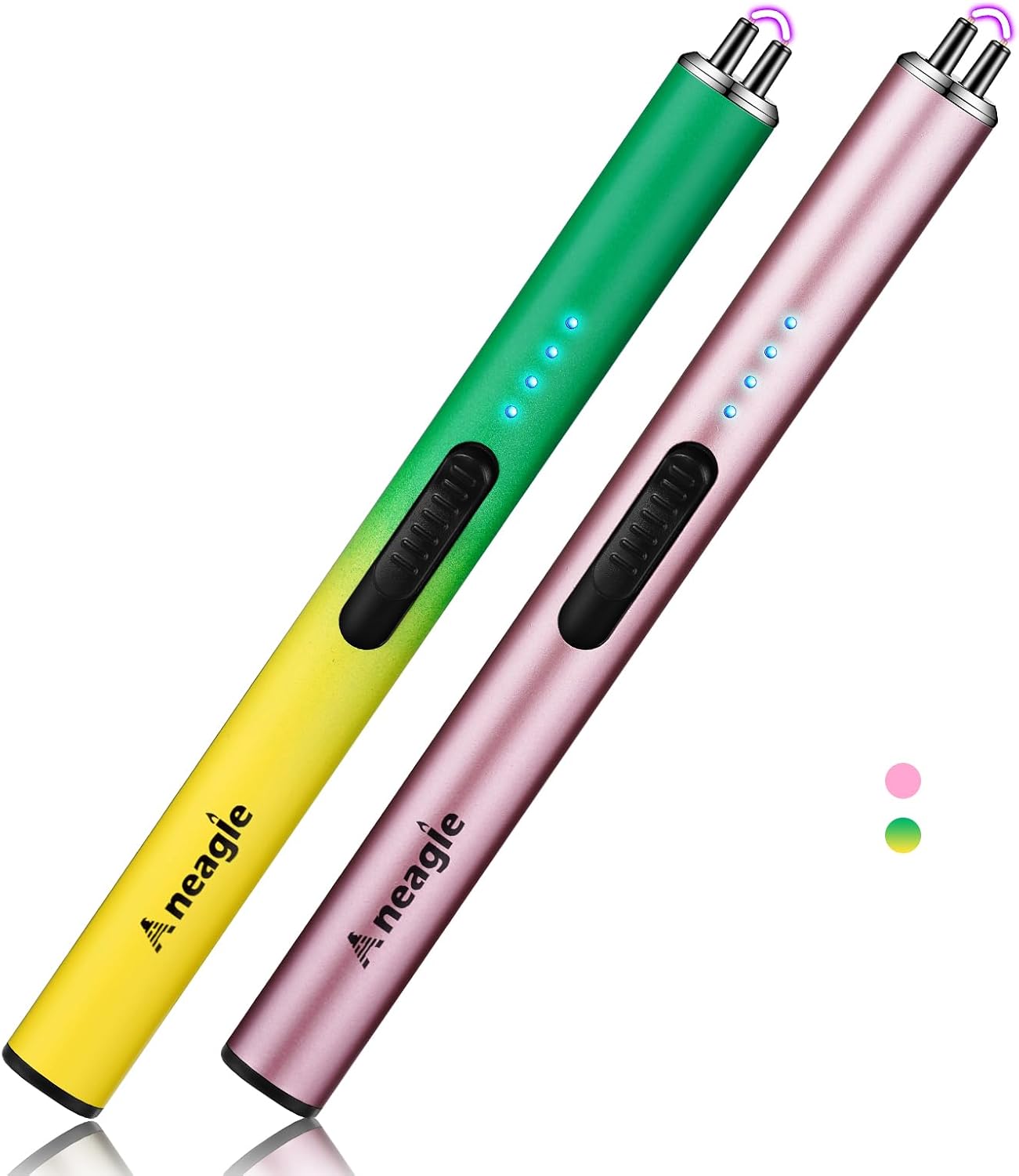Electric Candle Lighter Upgraded USB Type C Rechargeable Candle Lighter Windproof Flameless Plasma and LED Battery Display Arc Safety Candle Lighter for Candle Grill Camping