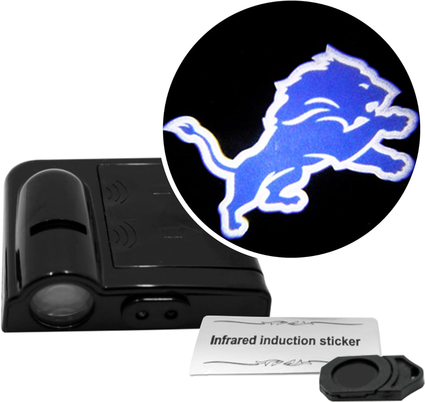 American Football Arizona Cardinals - Led Car Door Light - Wireless Led Projector with One Team Logo Slide - Compatible for Most Car Models - Battery-Operated, 2.5” X 2.5”