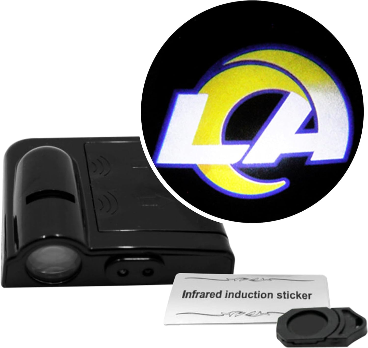 American Football Arizona Cardinals - Led Car Door Light - Wireless Led Projector with One Team Logo Slide - Compatible for Most Car Models - Battery-Operated, 2.5” X 2.5”