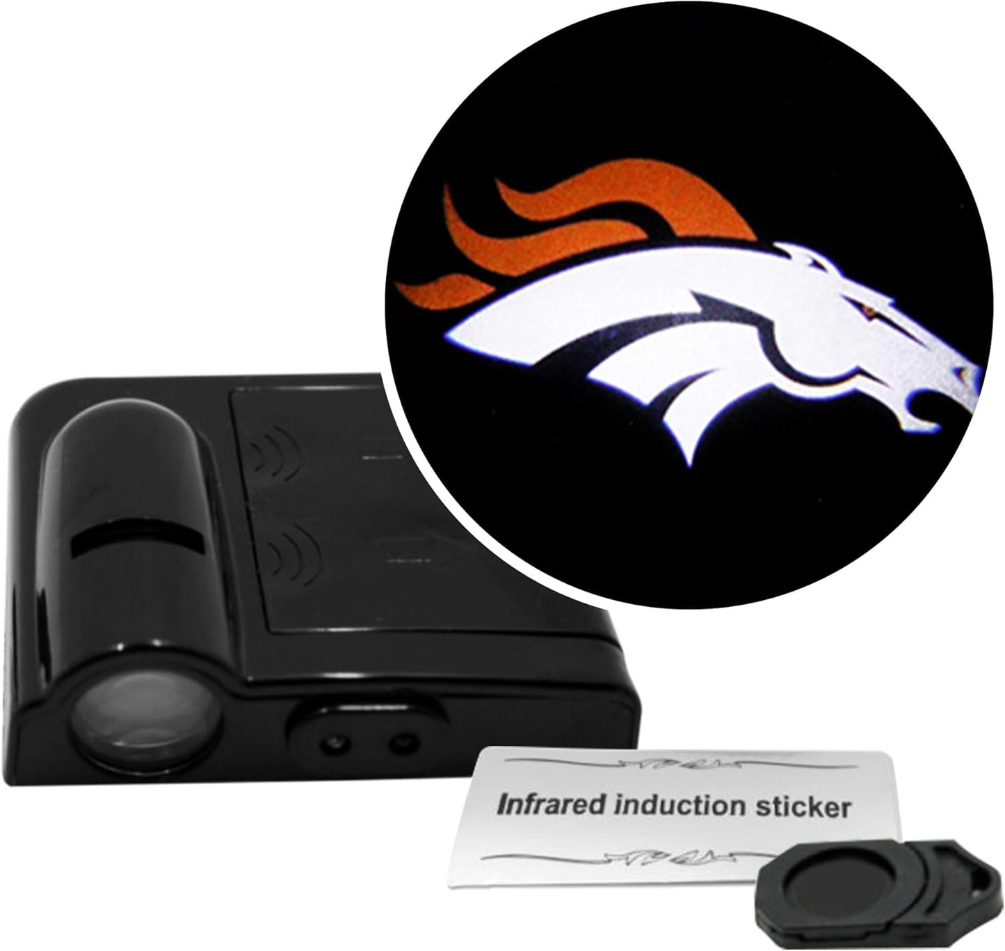 American Football Arizona Cardinals - Led Car Door Light - Wireless Led Projector with One Team Logo Slide - Compatible for Most Car Models - Battery-Operated, 2.5” X 2.5”