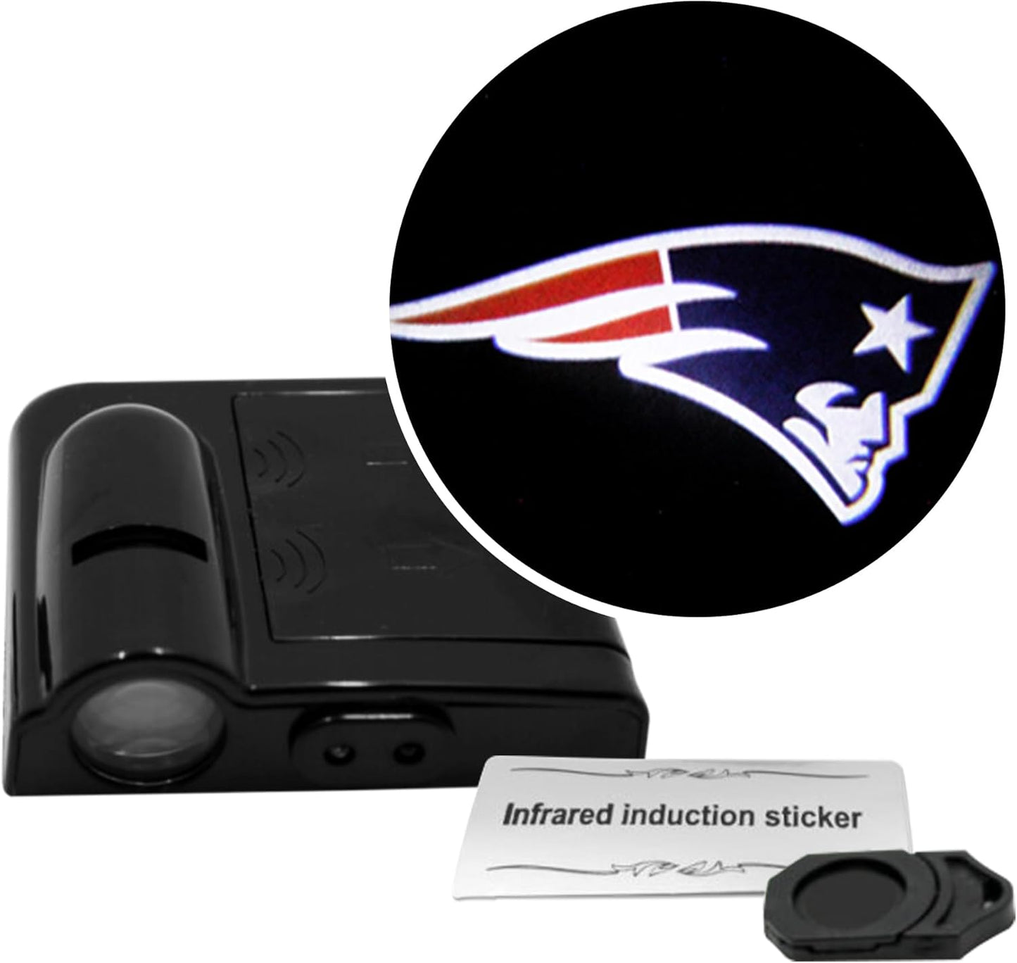 American Football Arizona Cardinals - Led Car Door Light - Wireless Led Projector with One Team Logo Slide - Compatible for Most Car Models - Battery-Operated, 2.5” X 2.5”