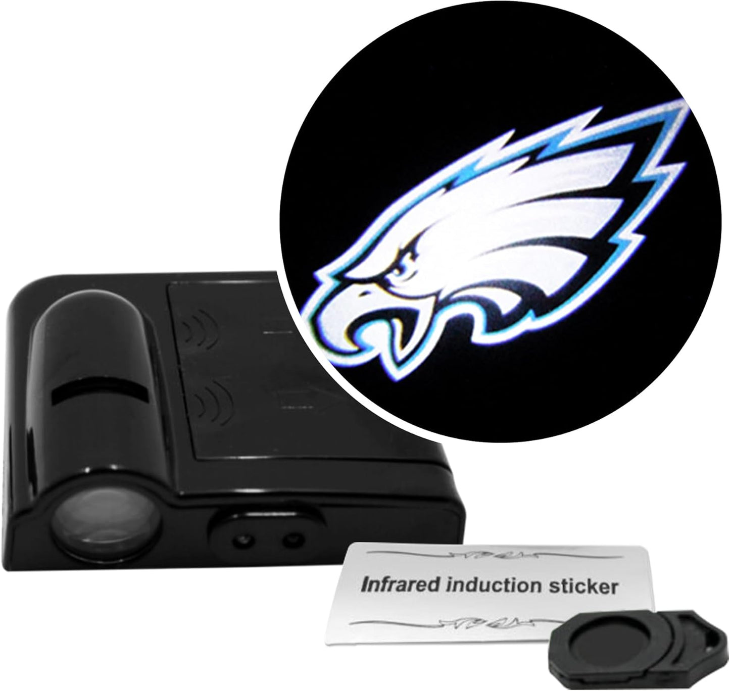 American Football Arizona Cardinals - Led Car Door Light - Wireless Led Projector with One Team Logo Slide - Compatible for Most Car Models - Battery-Operated, 2.5” X 2.5”