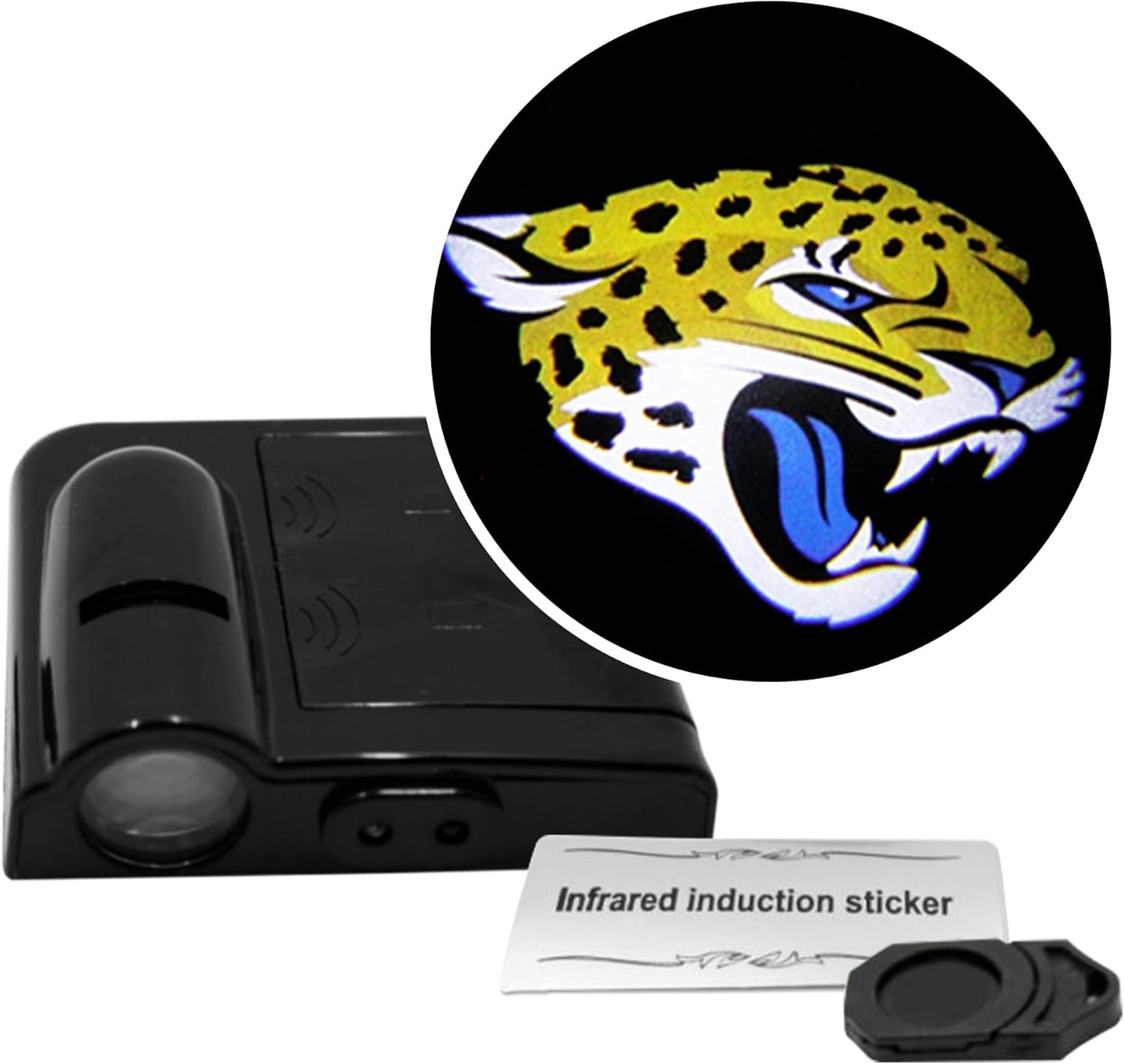 American Football Arizona Cardinals - Led Car Door Light - Wireless Led Projector with One Team Logo Slide - Compatible for Most Car Models - Battery-Operated, 2.5” X 2.5”