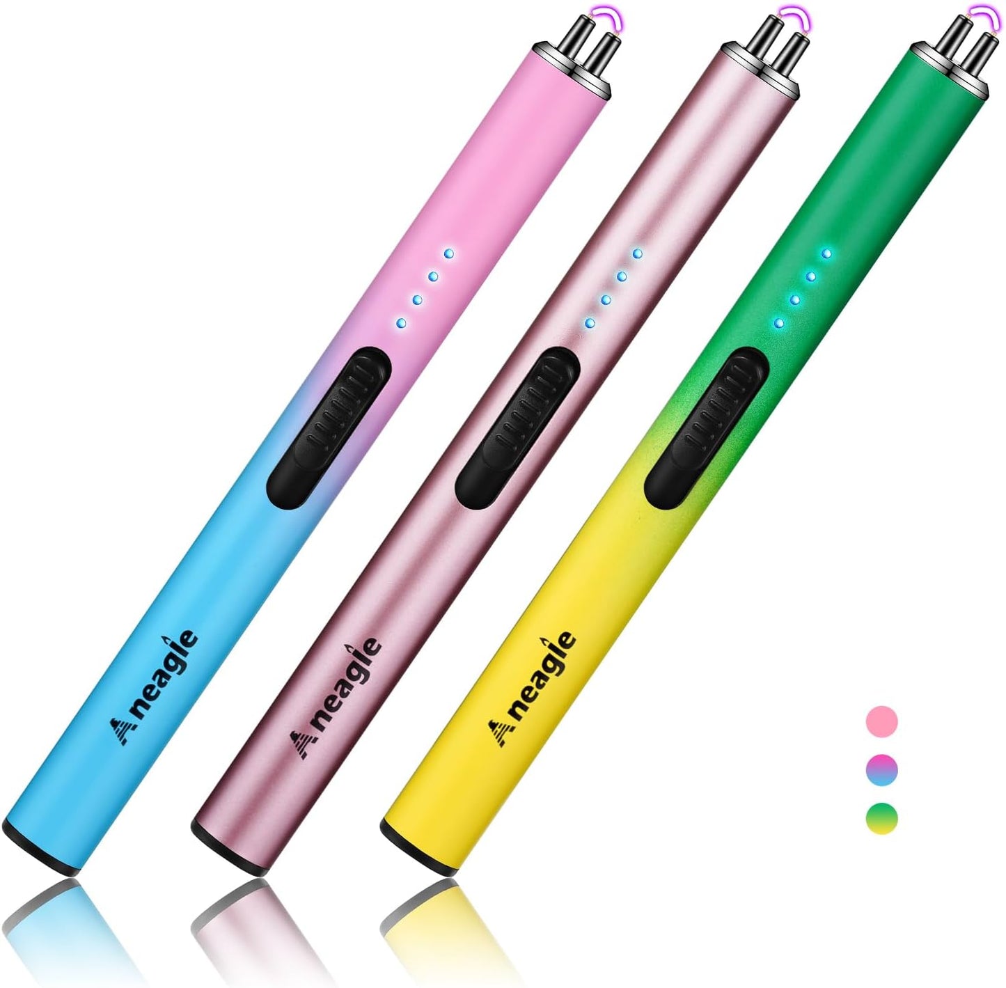 Electric Candle Lighter Upgraded USB Type C Rechargeable Candle Lighter Windproof Flameless Plasma and LED Battery Display Arc Safety Candle Lighter for Candle Grill Camping