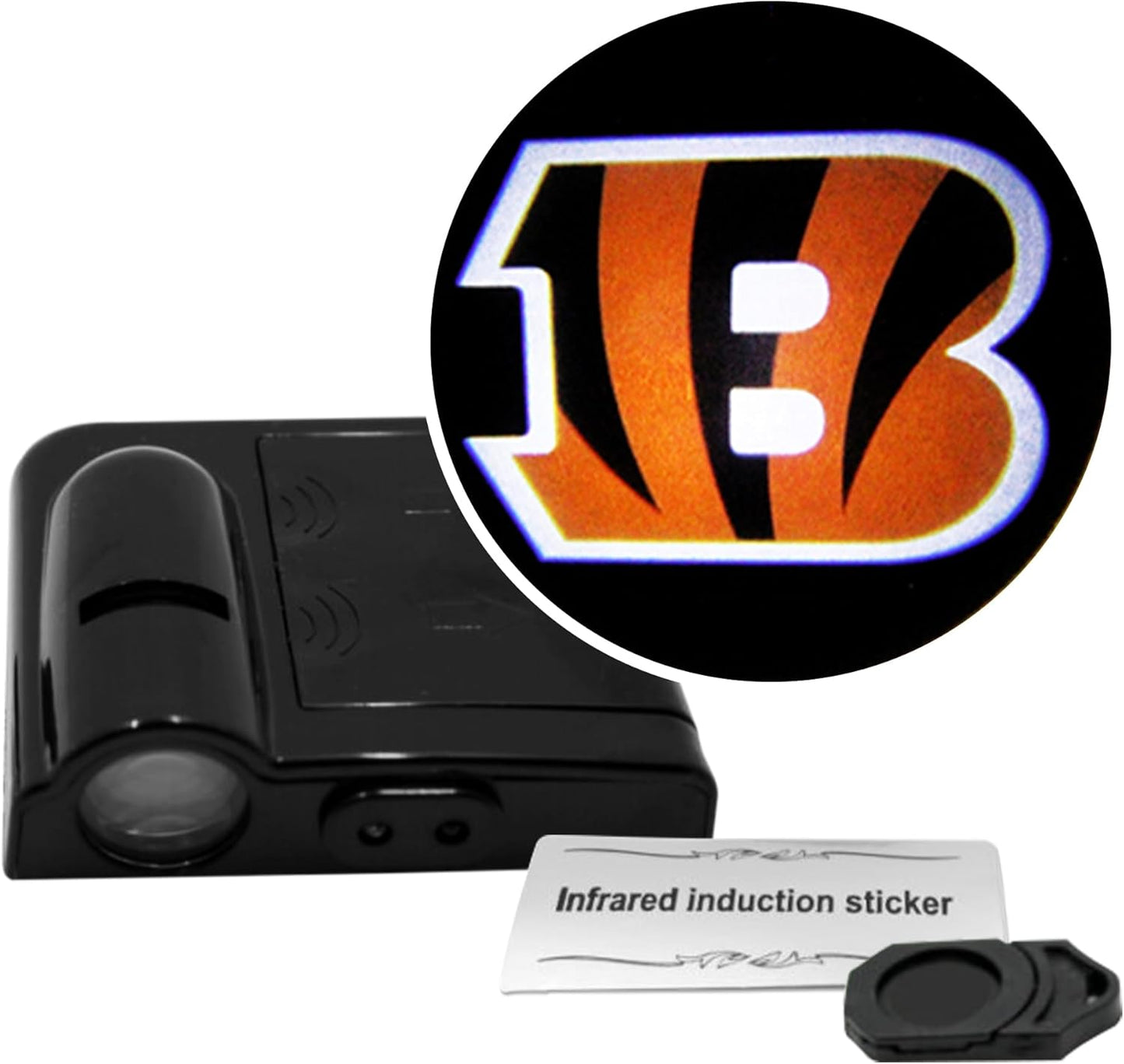 American Football Arizona Cardinals - Led Car Door Light - Wireless Led Projector with One Team Logo Slide - Compatible for Most Car Models - Battery-Operated, 2.5” X 2.5”