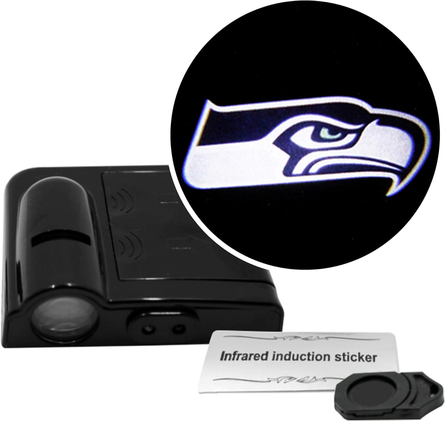 American Football Arizona Cardinals - Led Car Door Light - Wireless Led Projector with One Team Logo Slide - Compatible for Most Car Models - Battery-Operated, 2.5” X 2.5”