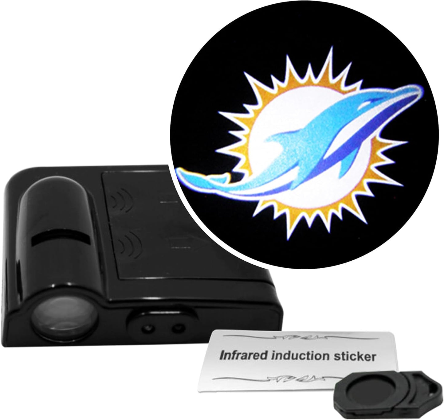 American Football Arizona Cardinals - Led Car Door Light - Wireless Led Projector with One Team Logo Slide - Compatible for Most Car Models - Battery-Operated, 2.5” X 2.5”