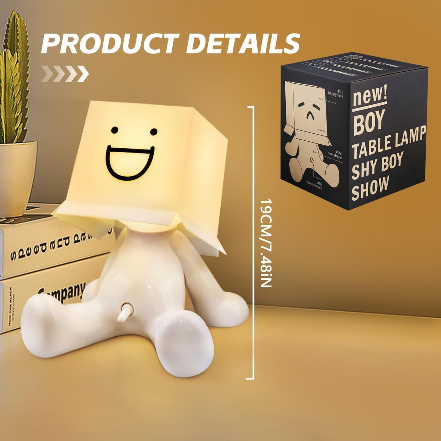 Wiener Switch Boy Table Lamp with RGB Color, Rechargeable Bedside Lamp, Funny Night Light Sense of Humor White Elephant Gag Gift for Adults Men Women Wife Girlfriend Birthday Valentine Mother Day