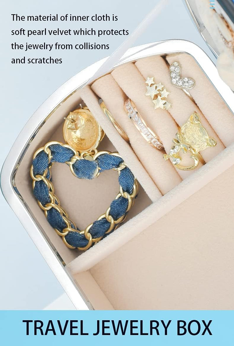 Jewelry Box Travel Jewelry Storage Box Mini Portable Ring Earring Necklace Jewelry Box Retro Green Jewelry Box Ladies Gift Box