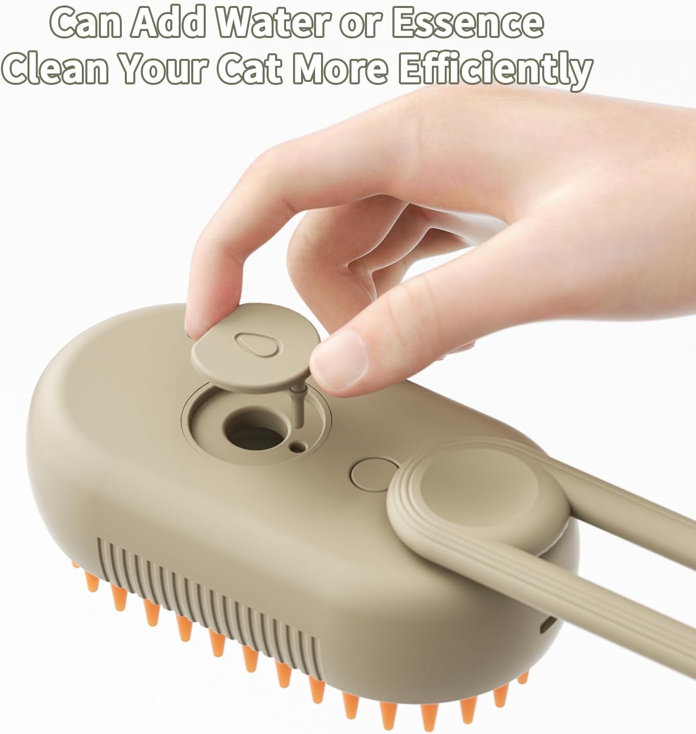 3-In-1 Self-Cleaning Steam Grooming Brush - Removes Loose Undercoat for Long & Short Haired Cats, Kittens