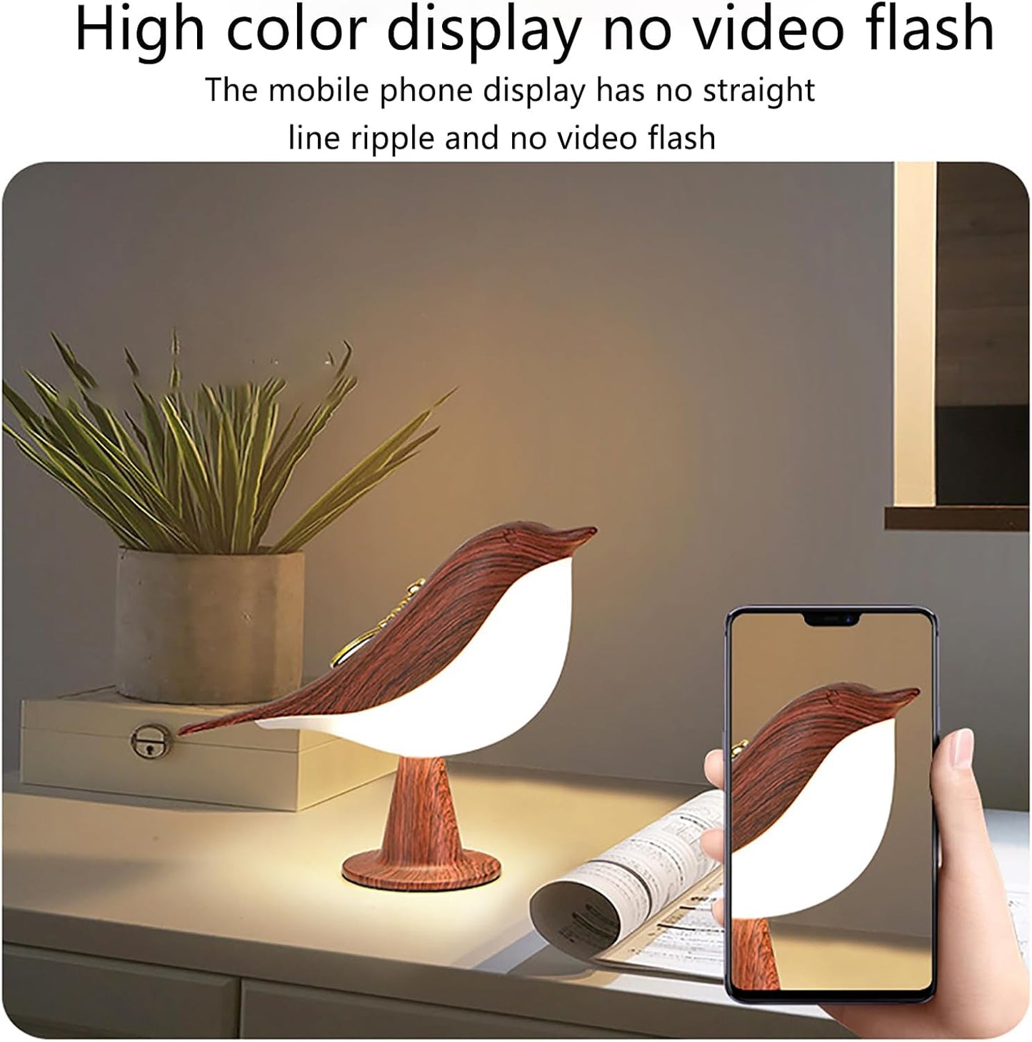 Grishay Aroma Lumibird, Sherum Aroma Lumibird, Rechargeable Fanyil Aroma Lumibird, 2 in 1 Aroma Lumibird Lamp Diffuser, 3 Color Temperature Small Bird Table Lamp with Touch Dimmer (Gold)