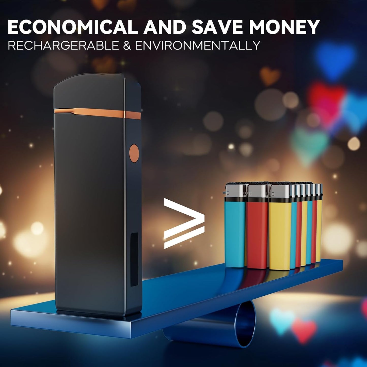 Gifts for Men Dad Him Husband Her Boyfriend, Electric Lighter USB Rechargeable Windproof Lighter, Flameless Dual Arc Plasma Lighter for Household Candle Incense Fireplace