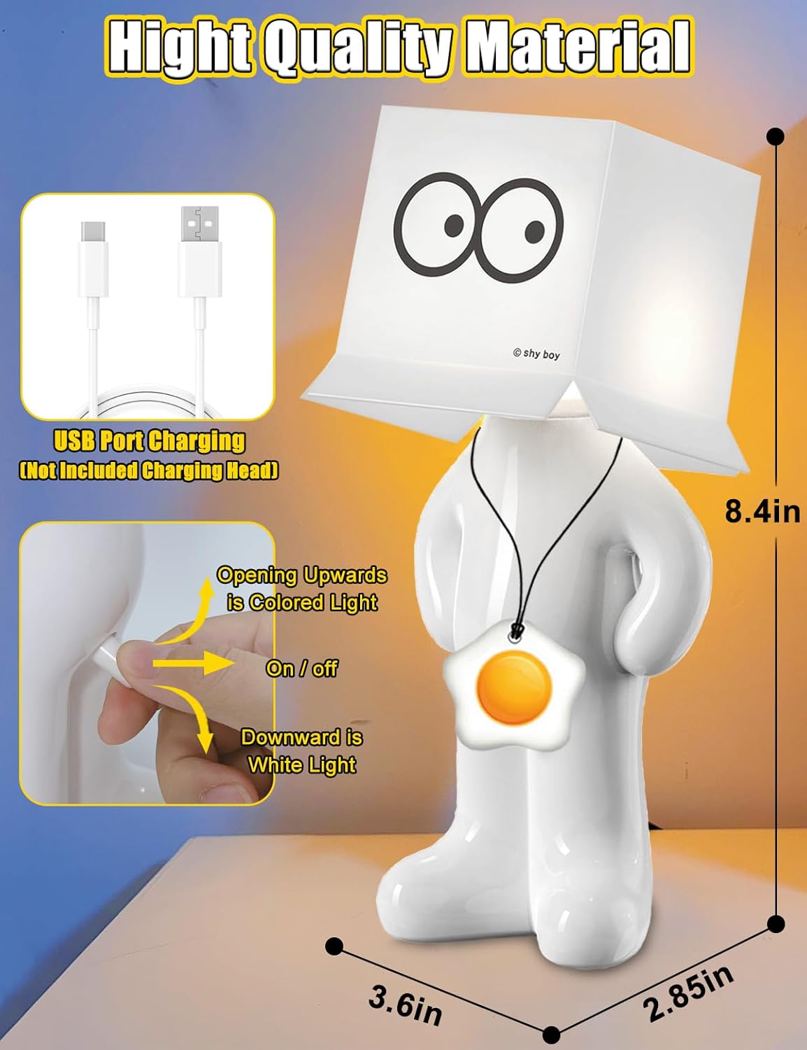 White Elephant Gifts for Adults, 2 Modes of Multi-Color Lighting and Fixed Lighting, Gag Gifts Funny Adult, Funny Christmas Gifts for Men Women Boyfriend Girlfriend, Valentines