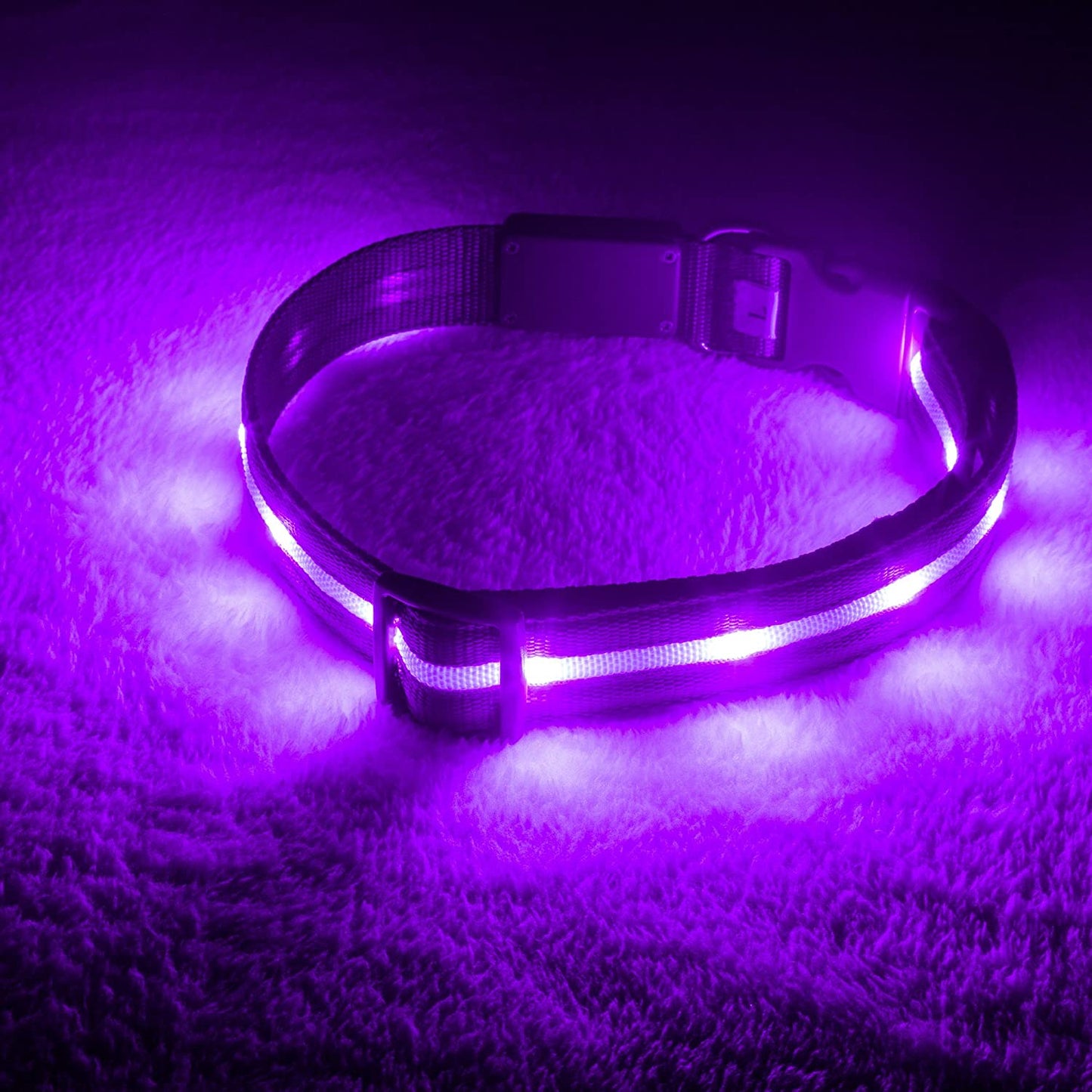 Glow Fido Glow: The Flashiest LED Dog Collar That Could Rival a Christmas Tree – 1,000 Feet of “Look at My Pooch!” Visibility – USB Rechargeable and Waterproof for Those Late-Night Bathroom Breaks!