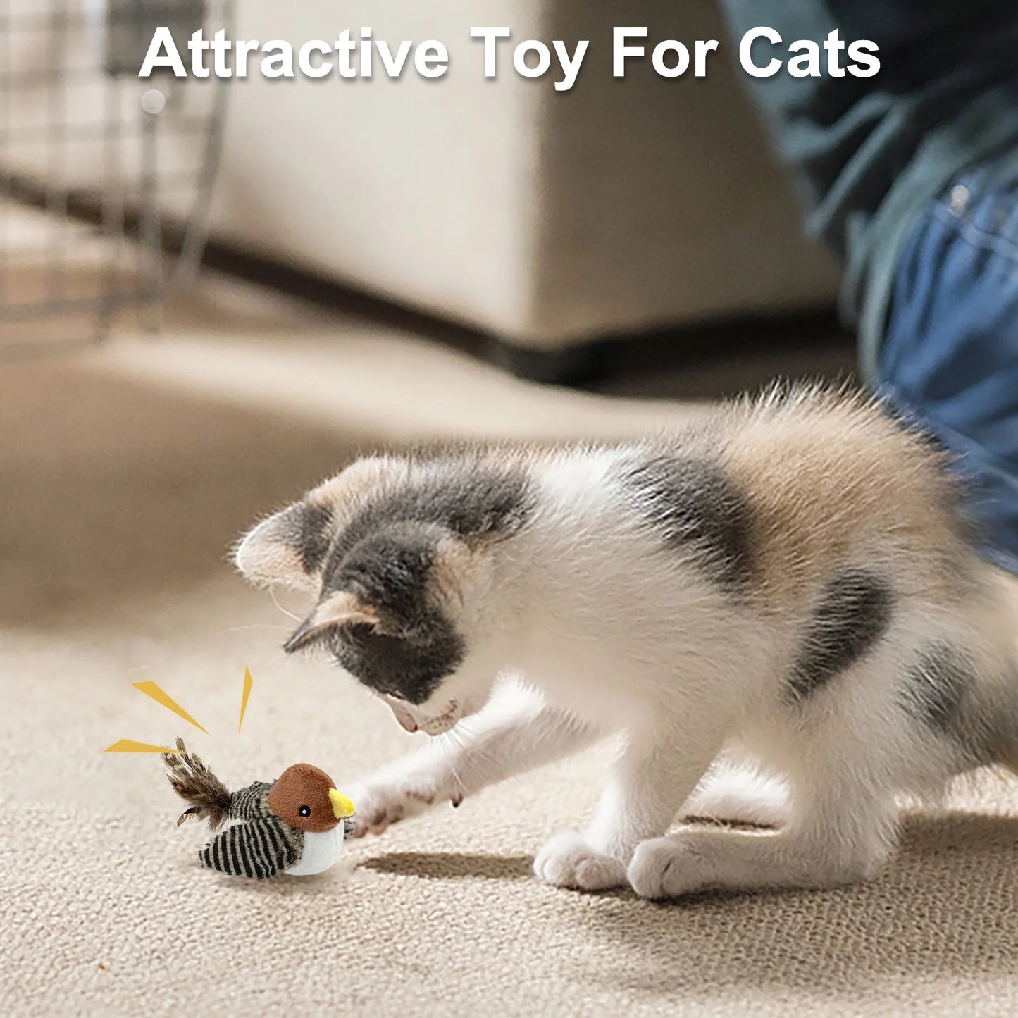 Feathered Feline Frenzy: The Chirpy Bird Toy That Turns Your Kitty into a Solo Superstar!