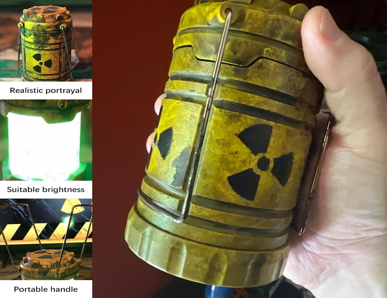 Miniature Nuclear Reactor Lantern/Lamp, Portable Camping Lantern, Collapsible Camping Lantern, Funny Lamp for Bedroom, Lantern Centerpieces for Tables, Funny Lamp (1PCS)