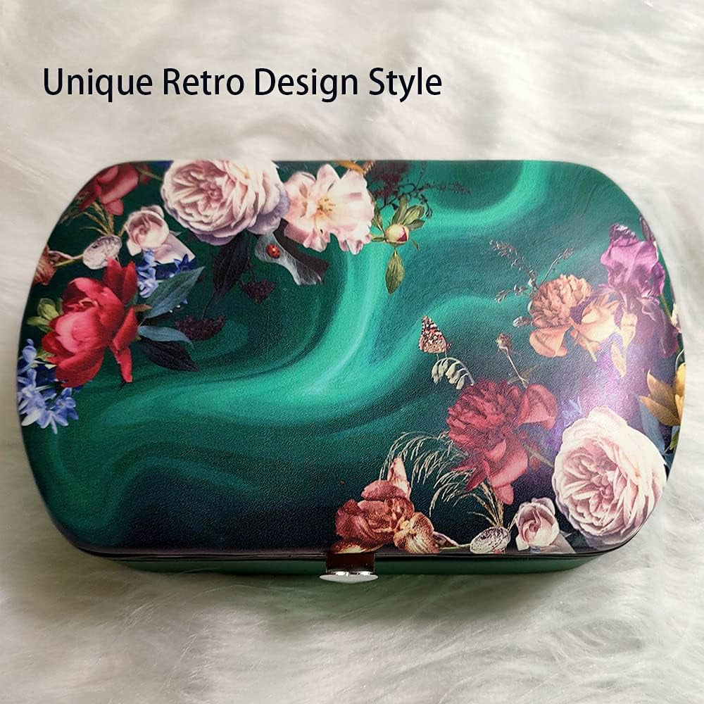 Jewelry Box Travel Jewelry Storage Box Mini Portable Ring Earring Necklace Jewelry Box Retro Green Jewelry Box Ladies Gift Box