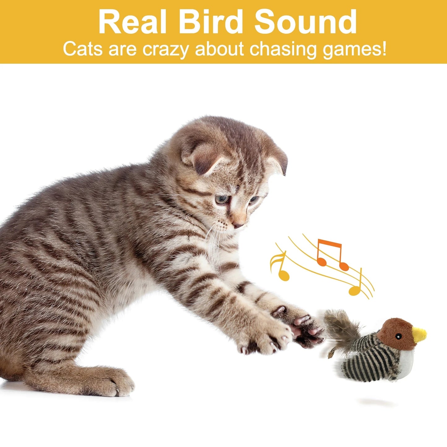 Feathered Feline Frenzy: The Chirpy Bird Toy That Turns Your Kitty into a Solo Superstar!
