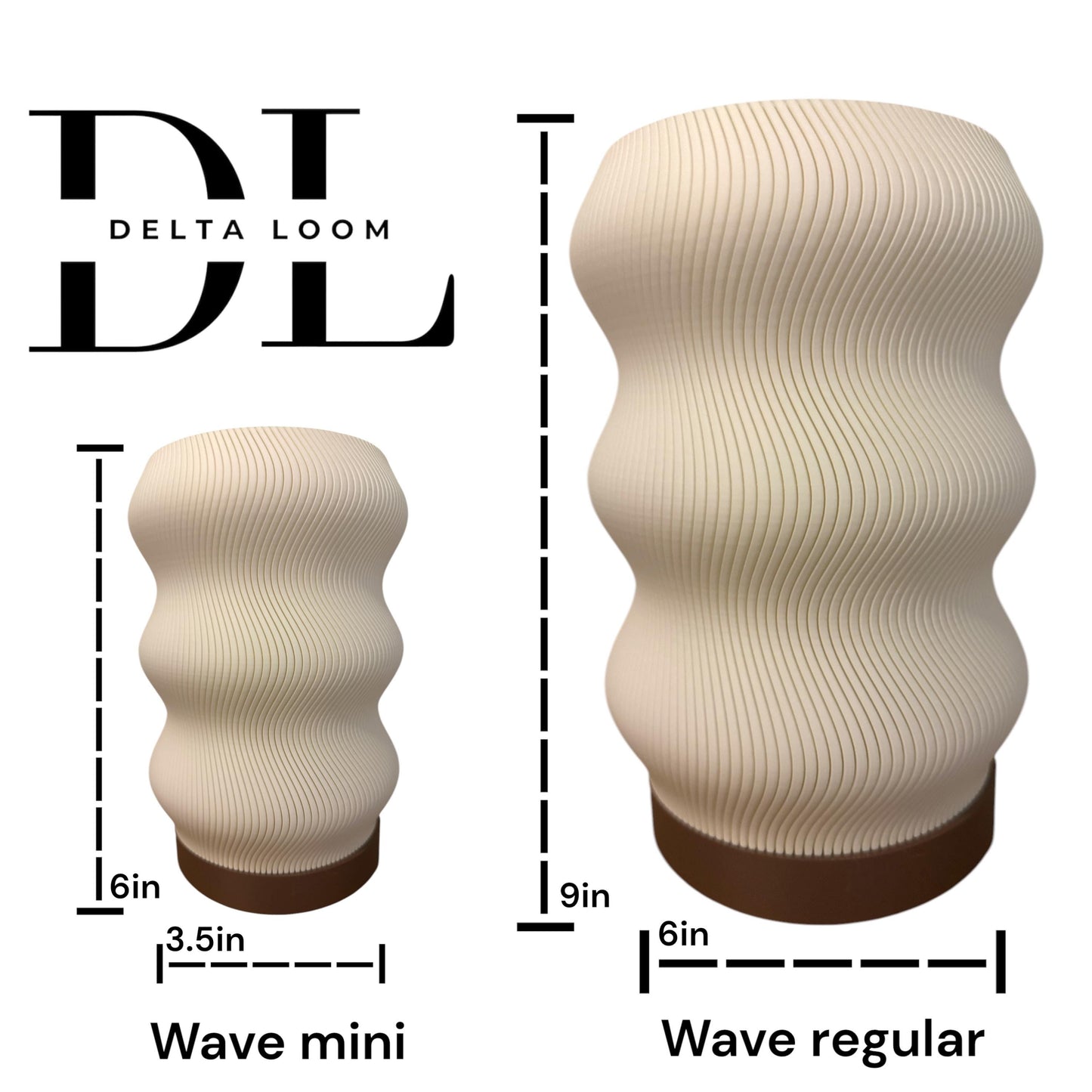 Cozy Table Lamp - Bedside Light - the Wave Lamp by Delta Loom - Mood Lighting - Eco-Friendly Gift - Trending Light - Desk Lamp - Night Light
