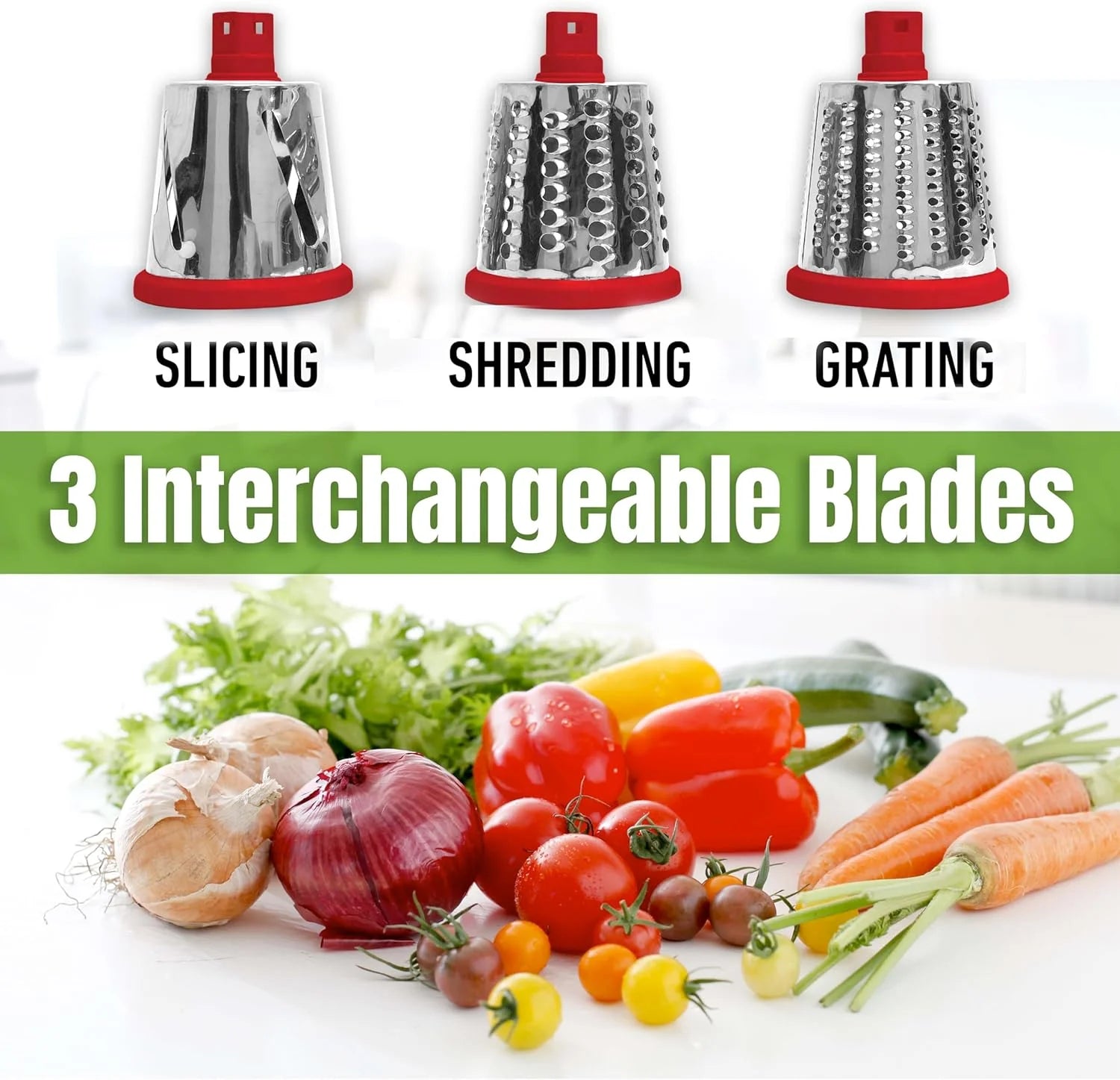 Nutrislicer Rotary Cheese Grater Vegetable Chopper Food Slicer Shredder Crinkle Cutter Adjustable