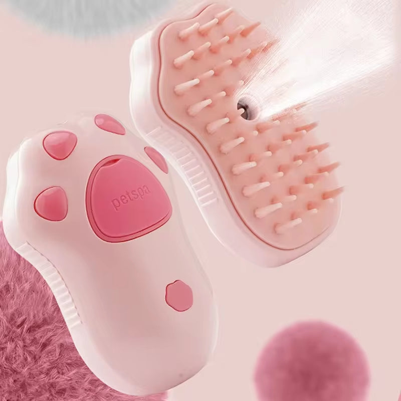 Furry Friends' Spa Day: The Triple Threat Hair Tamer - Brush, Spray, and Pamper with Purr-fect Precision!