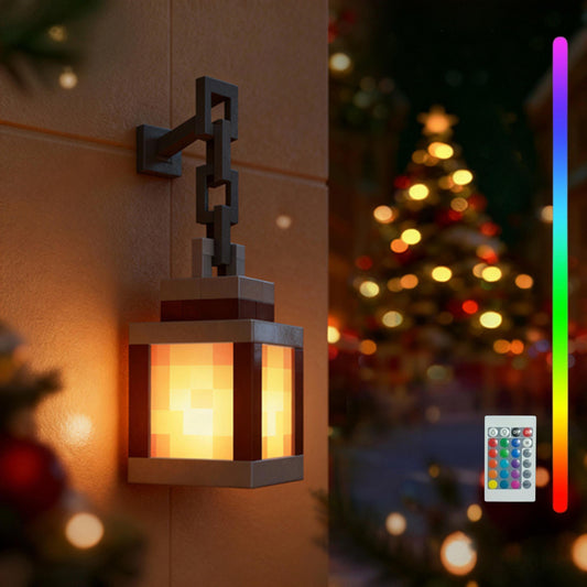 Updated Pixel Lights with 16 Colors Night Lights Birthday Gifts Lantern Gamer Bedroom Decoration Lights Game Room Decorations Game Gifts for Boys and Girls RGB Color USB-C Charger Halloween Decoration 3D Printed PLA Material
