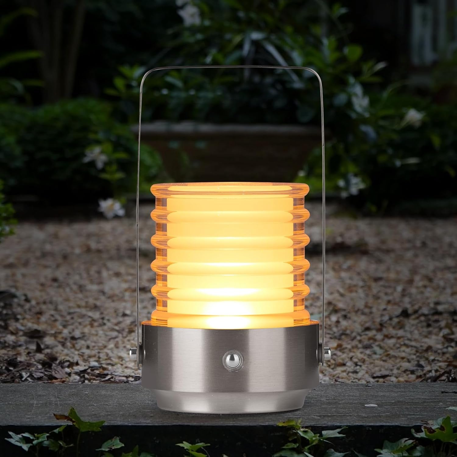 Cordless Portable LED Table Lamp， Rechargeable Battery Operated Desk Lamp with Touch Sensor, Three-Level Dimmable Suitable for Bars/Cafes/Restaurants/Bedrooms/Camping Sites. (Silver)