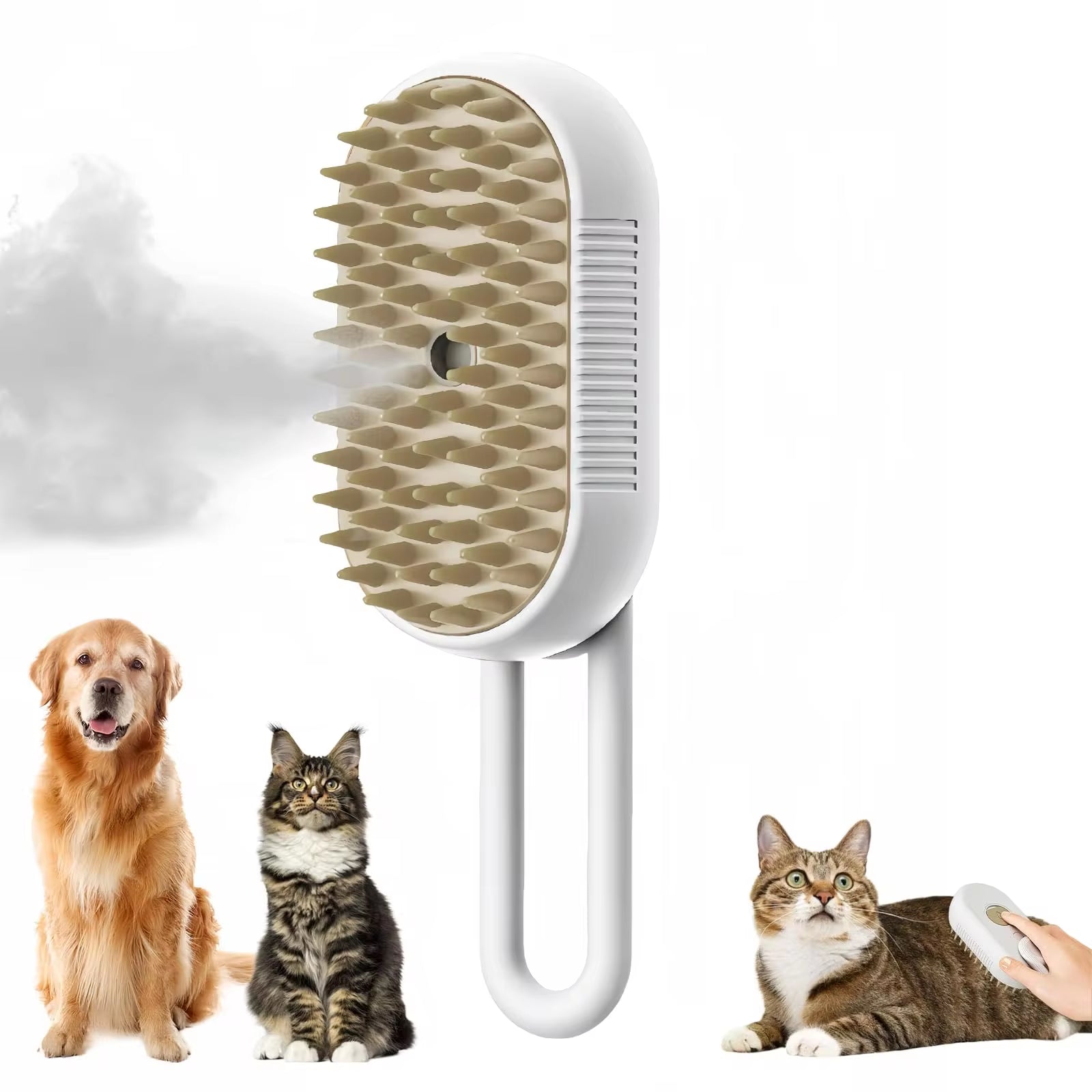 Furry Friends' Spa Day: The Triple Threat Hair Tamer - Brush, Spray, and Pamper with Purr-fect Precision!