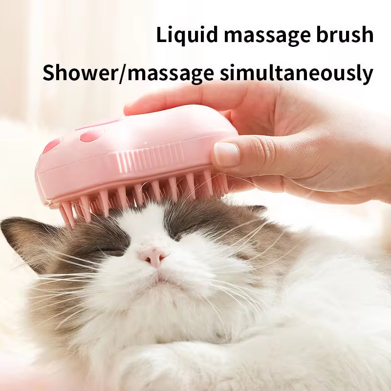 Furry Friends' Spa Day: The Triple Threat Hair Tamer - Brush, Spray, and Pamper with Purr-fect Precision!