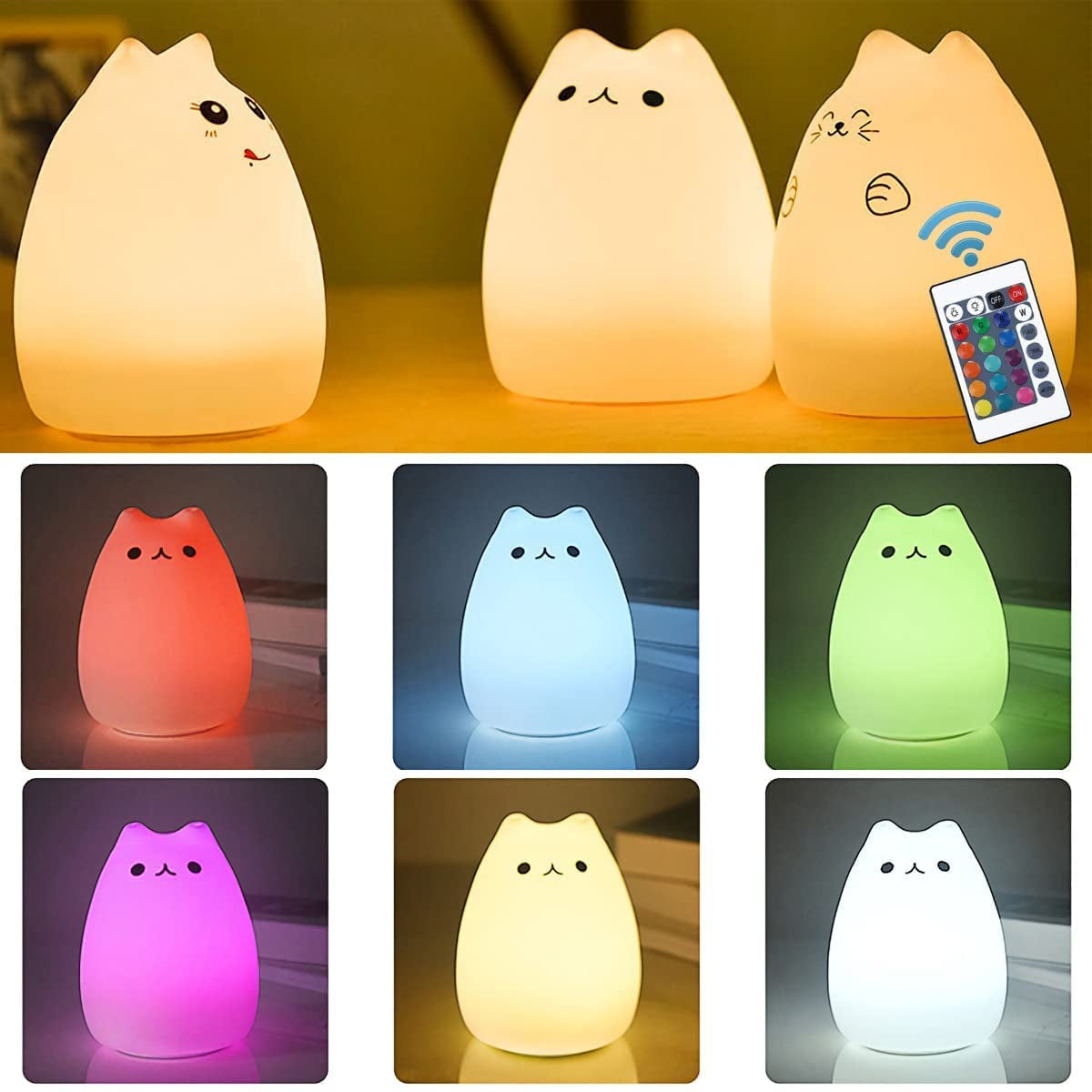 Feline Fabulous: The Purr-fect Remote-Controlled Glow Kitty Squad for Tiny Humans – Rechargeable Kawaii Cuteness in a Spunky 4-Pack!