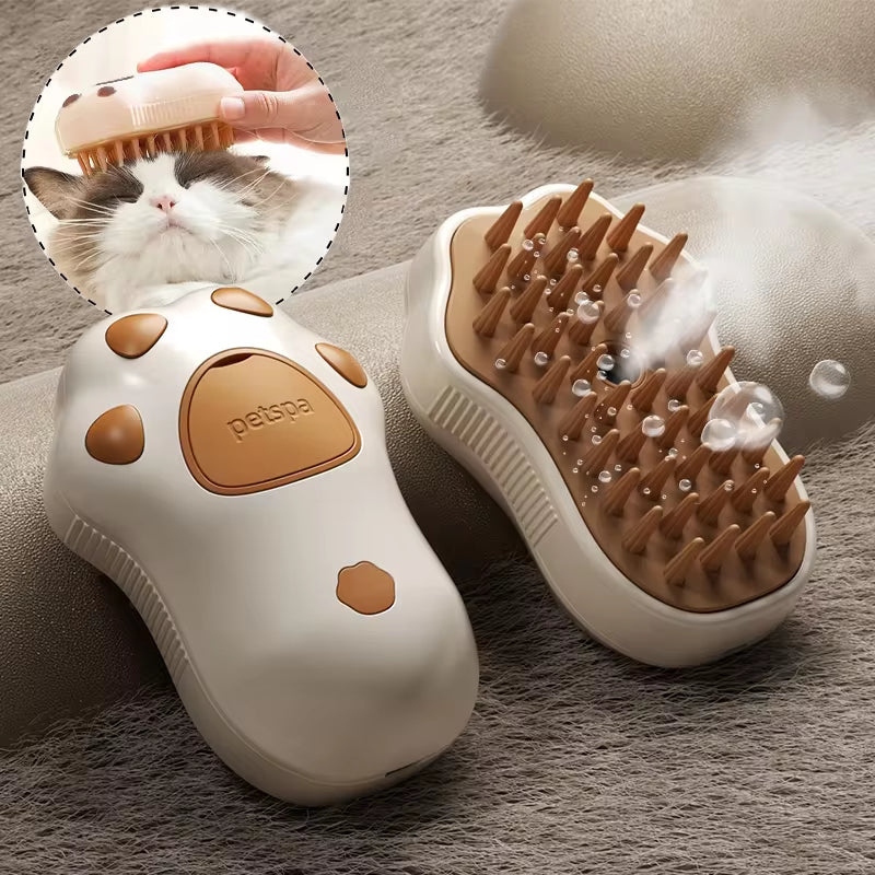 Furry Friends' Spa Day: The Triple Threat Hair Tamer - Brush, Spray, and Pamper with Purr-fect Precision!