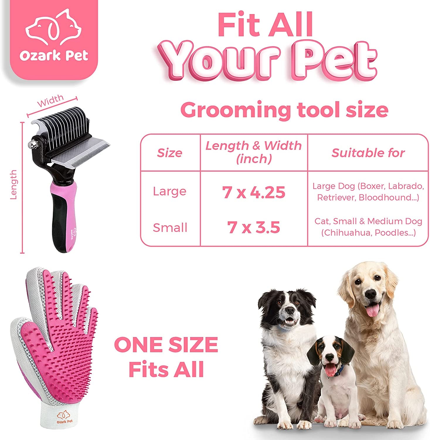 Fur-ocious Fur Fighter: The Ultimate Shedding Shenanigans Brush for Fluffy Friends - Pink Edition